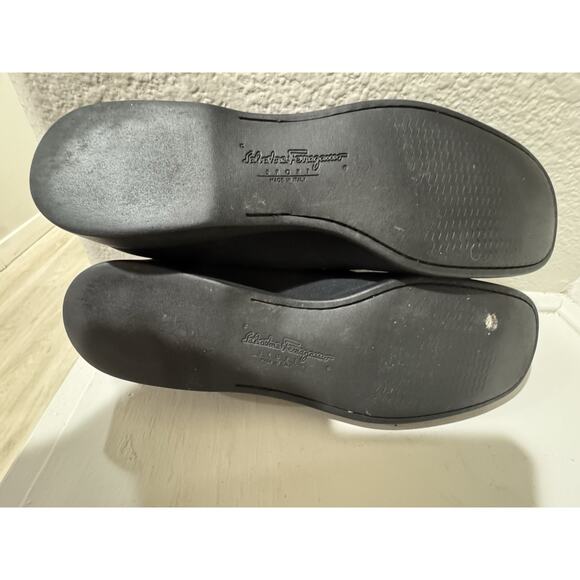 Salvatore Ferragamo Sport Woman Navy Blue Loafers Made In Italy Size 10 EU42 - Picture 7 of 7